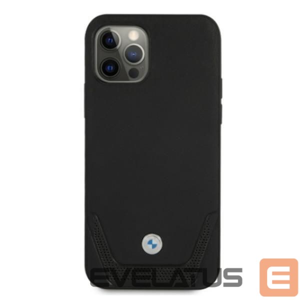 Чехол на заднюю панель BMW BMW Leather Perforate Case for iPhone 12 / iPhone 12 Pro - Black