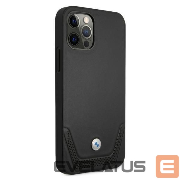 Чехол на заднюю панель BMW BMW Leather Perforate Case for iPhone 12 / iPhone 12 Pro - Black