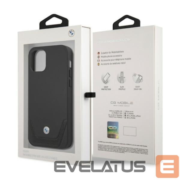 Чехол на заднюю панель BMW BMW Leather Perforate Case for iPhone 12 / iPhone 12 Pro - Black