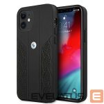 Чехол на заднюю панель BMW  BMW Leather Curve Perforate Case for iPhone 12 mini - Black 