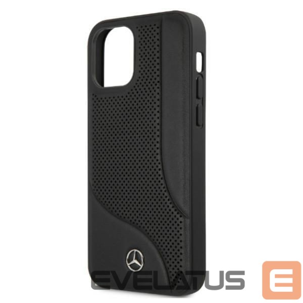 Чехол на заднюю панель Mercedes-Benz Mercedes Leather Perforated Area Case for iPhone 12 Pro Max - Black
