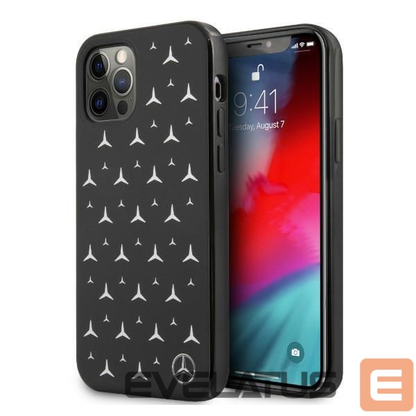 Чехол на заднюю панель Mercedes-Benz Mercedes Silver Stars Pattern Case for iPhone 12 Pro Max - Black