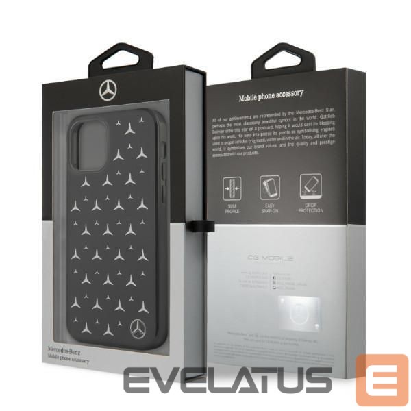 Чехол на заднюю панель Mercedes-Benz Mercedes Silver Stars Pattern Case for iPhone 12 Pro Max - Black