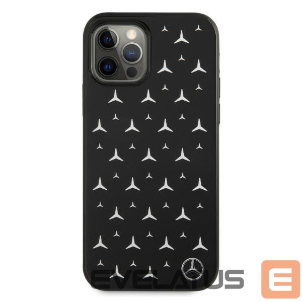 Чехол на заднюю панель Mercedes-Benz Mercedes Silver Stars Pattern Case for iPhone 12 Pro Max - Black
