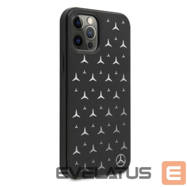 Чехол на заднюю панель Mercedes-Benz Mercedes Silver Stars Pattern Case for iPhone 12 Pro Max - Black