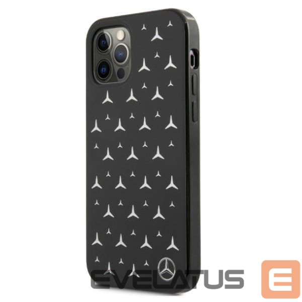 Чехол на заднюю панель Mercedes-Benz Mercedes Silver Stars Pattern Case for iPhone 12 Pro Max - Black