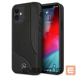 Чехол на заднюю панель Mercedes-Benz  Mercedes Leather Perforated Area Case for iPhone 12 mini - Black 