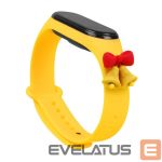 Чехол на заднюю панель Hurtel  Strap Xmas for Xiaomi Mi Band 3 / 4 Christmas Silicone Bracelet Strap with Bells - Yellow 