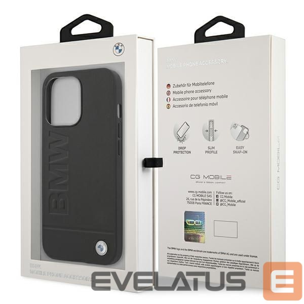Чехол на заднюю панель BMW BMW Signature Logo Imprint Case for iPhone 13 Pro Max - Black