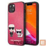 Чехол на заднюю панель Karl Lagerfeld  Karl Lagerfeld Ikonik Karl&Choupette iPhone 13 mini case - fuchsia 