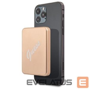 Внешний аккумулятор Guess  Guess Inductive Power Bank 5W GUPBMSVSLG 3000mAh gold/gold MagSafe 