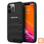 Чехол на заднюю панель Mercedes-Benz  AMG Leather Debossed Lines case for iPhone 13 Pro / iPhone 13 - black 