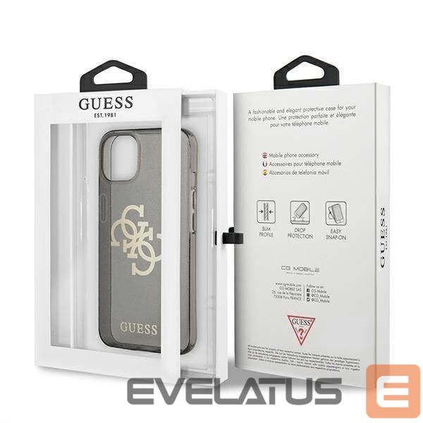 Чехол на заднюю панель Guess Guess GUHCP13SPCUGL4GBK iPhone 13 mini 5.4" black/black hard case Glitter 4G Big Logo