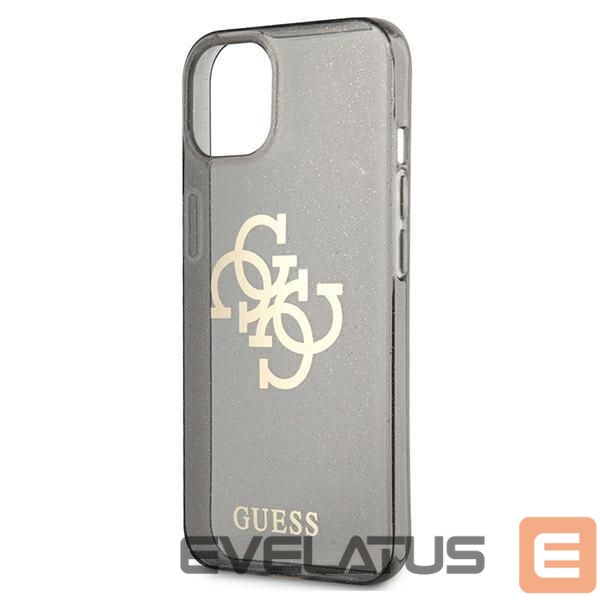 Чехол на заднюю панель Guess Guess GUHCP13SPCUGL4GBK iPhone 13 mini 5.4" black/black hard case Glitter 4G Big Logo
