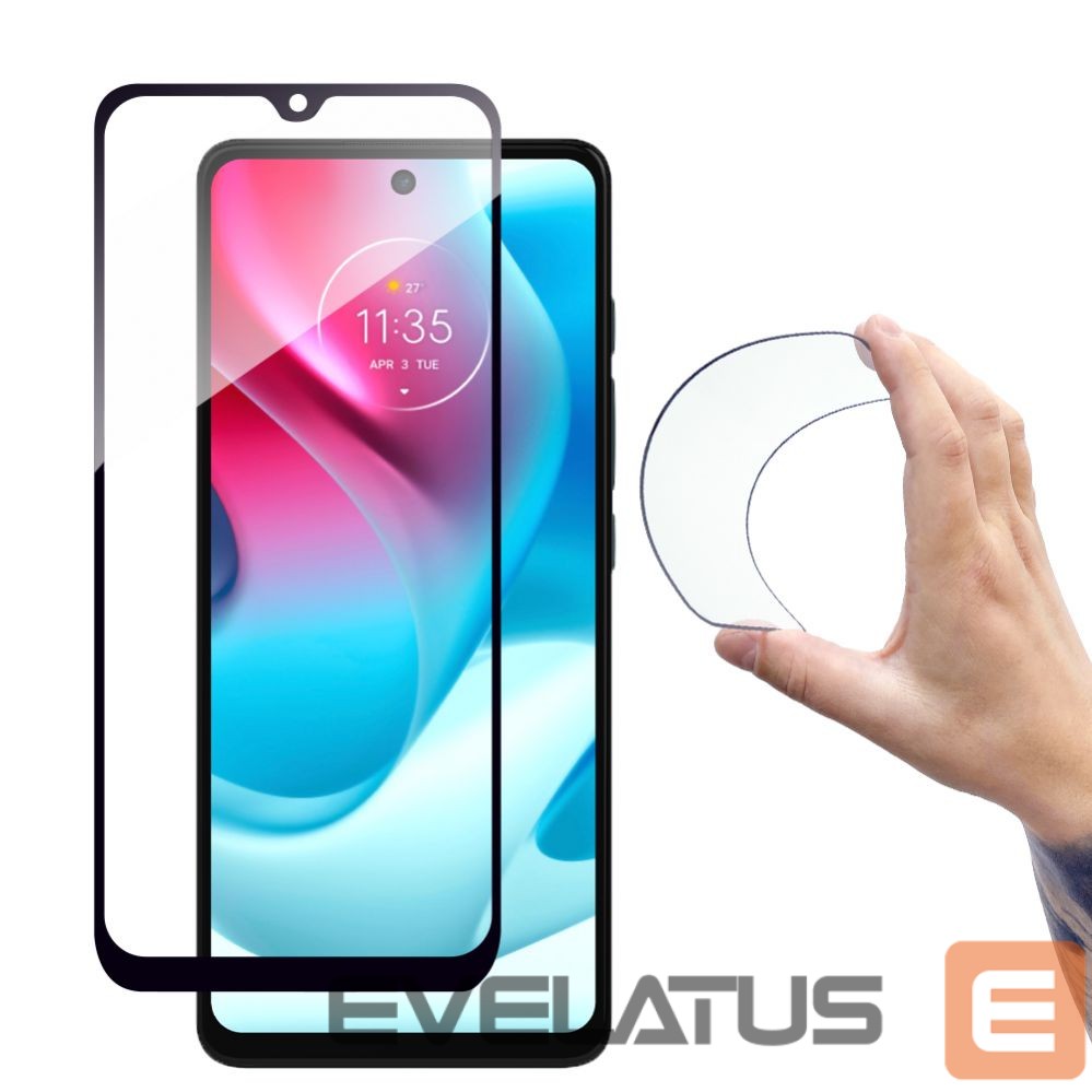 Защитное стекло Hurtel Full Cover Flexi Nano Glass Film Tempered Glass with Moto G60s Frame