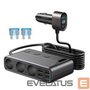 Адаптер Joyroom  Joyroom JR-CL06 9in1 car charger 154W 5x USB-A / USB-C / 3x cigarette lighter socket PD QC PPS - black 