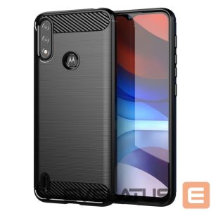 Чехол на заднюю панель Hurtel  Carbon Case Flexible Cover Sleeve Motorola Moto E7i Power black 