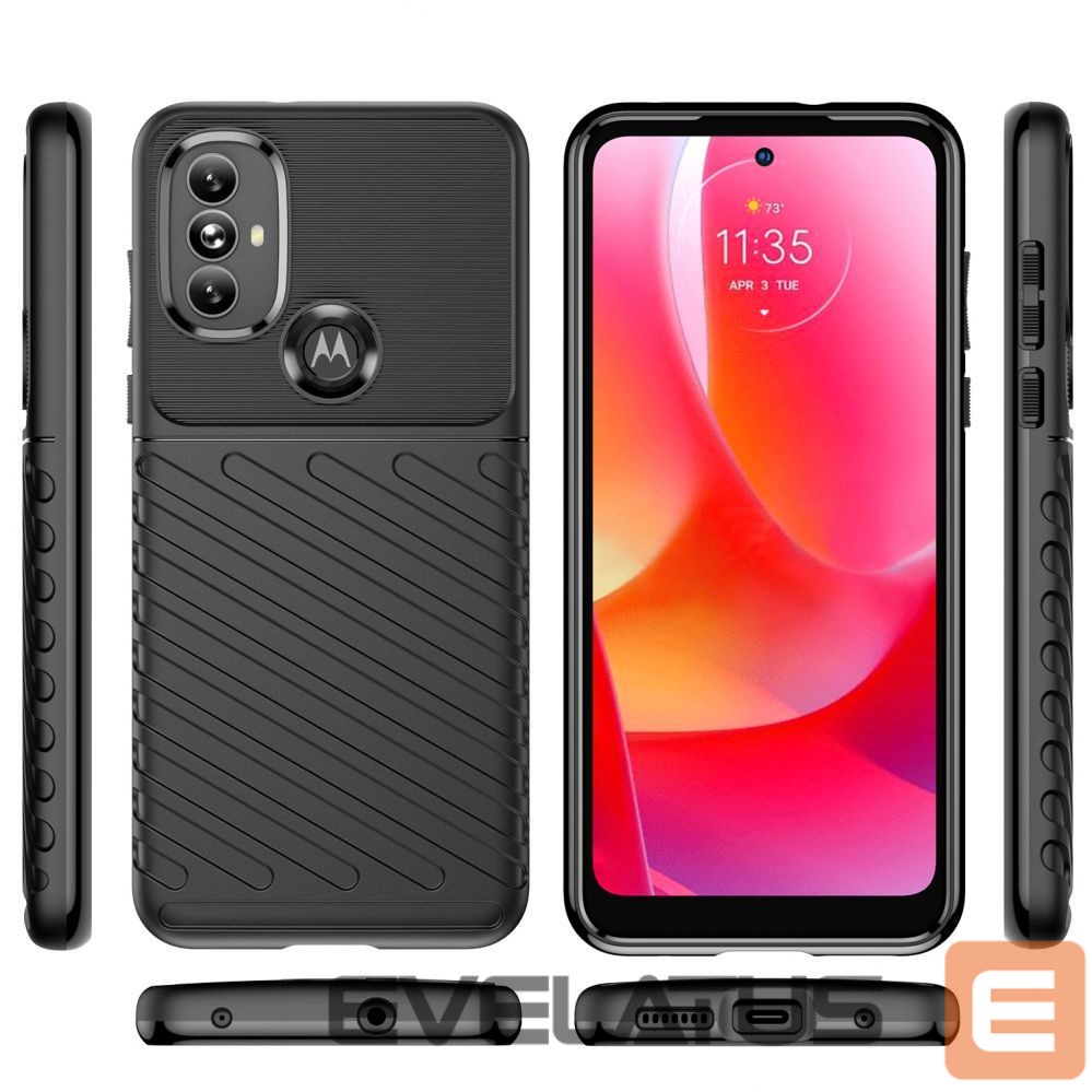 Чехол на заднюю панель Hurtel Thunder Case flexible armored cover for Motorola Moto G Power 2022 black