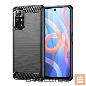 Чехол на заднюю панель Hurtel  Carbon Case Flexible Cover Sleeve for Xiaomi Redmi Note 11 black 