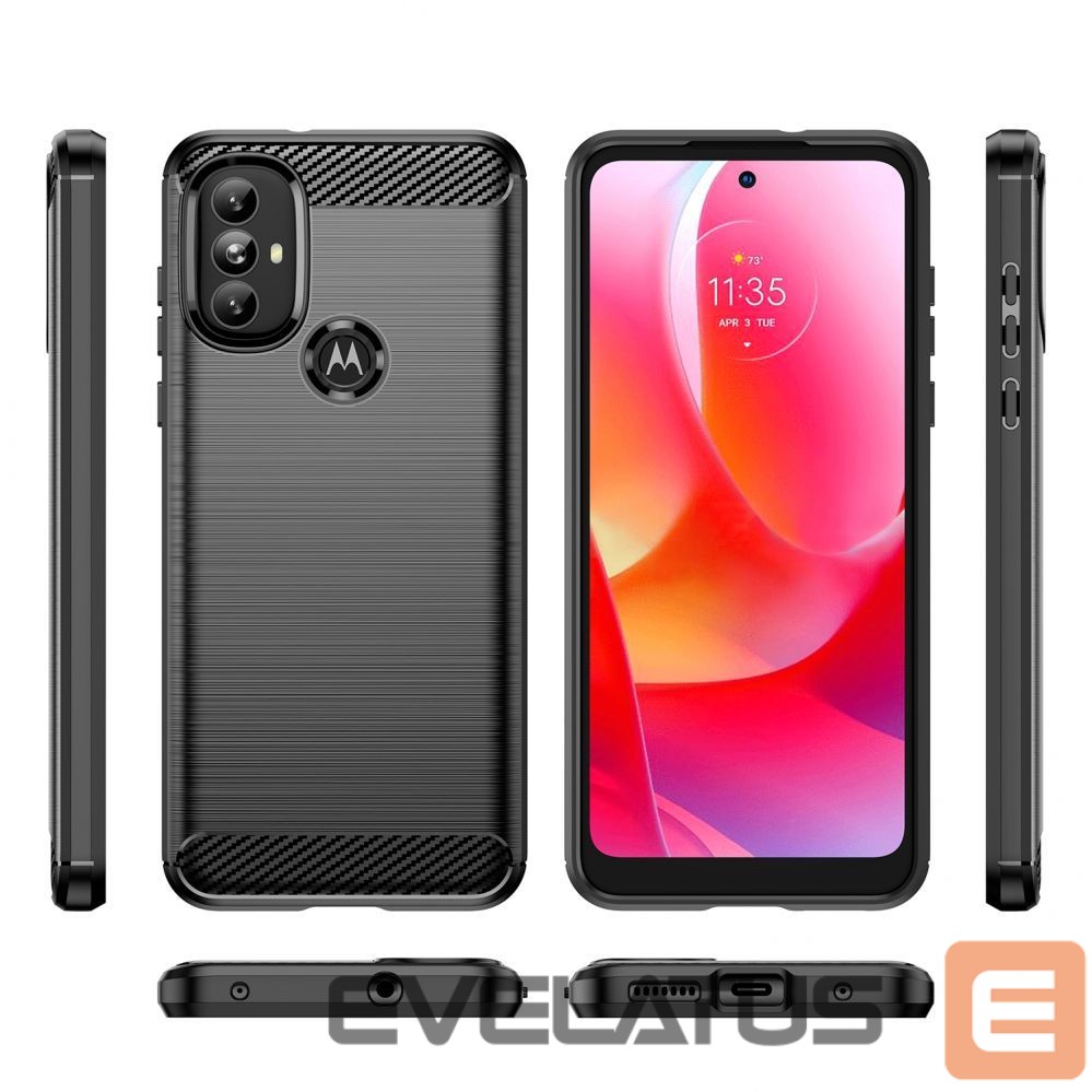 Чехол на заднюю панель Hurtel Carbon Case Flexible case cover Motorola Moto G Power 2022 black