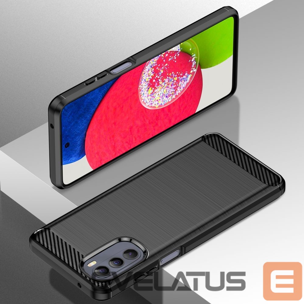 Чехол на заднюю панель Hurtel Carbon Case flexible cover for Motorola Moto G Stylus 2022 black