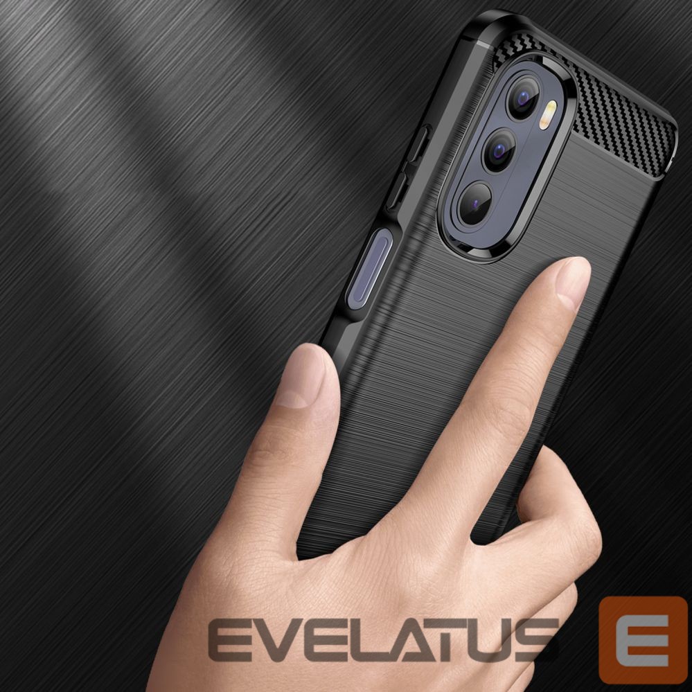 Чехол на заднюю панель Hurtel Carbon Case flexible cover for Motorola Moto G Stylus 2022 black