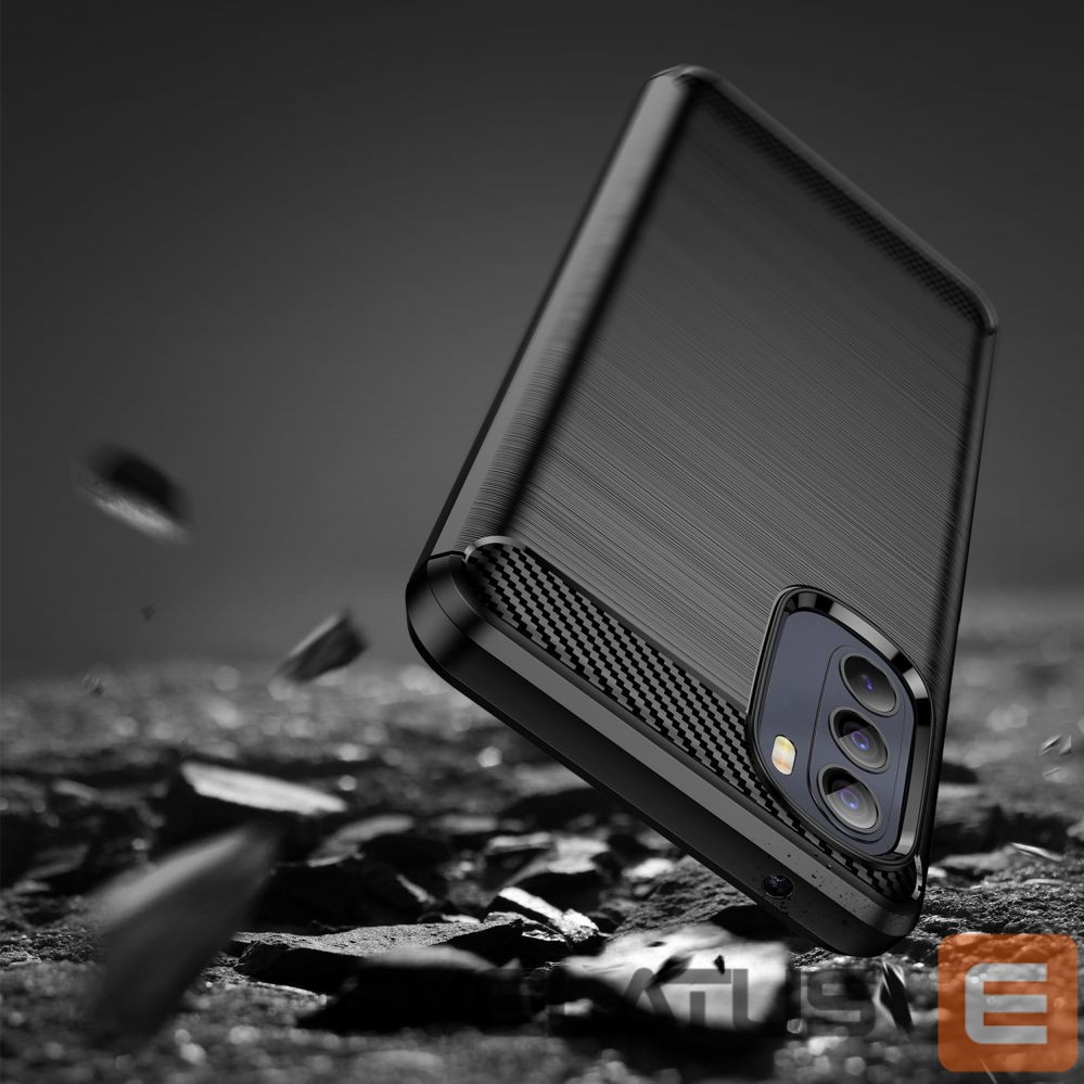 Чехол на заднюю панель Hurtel Carbon Case flexible cover for Motorola Moto G Stylus 2022 black