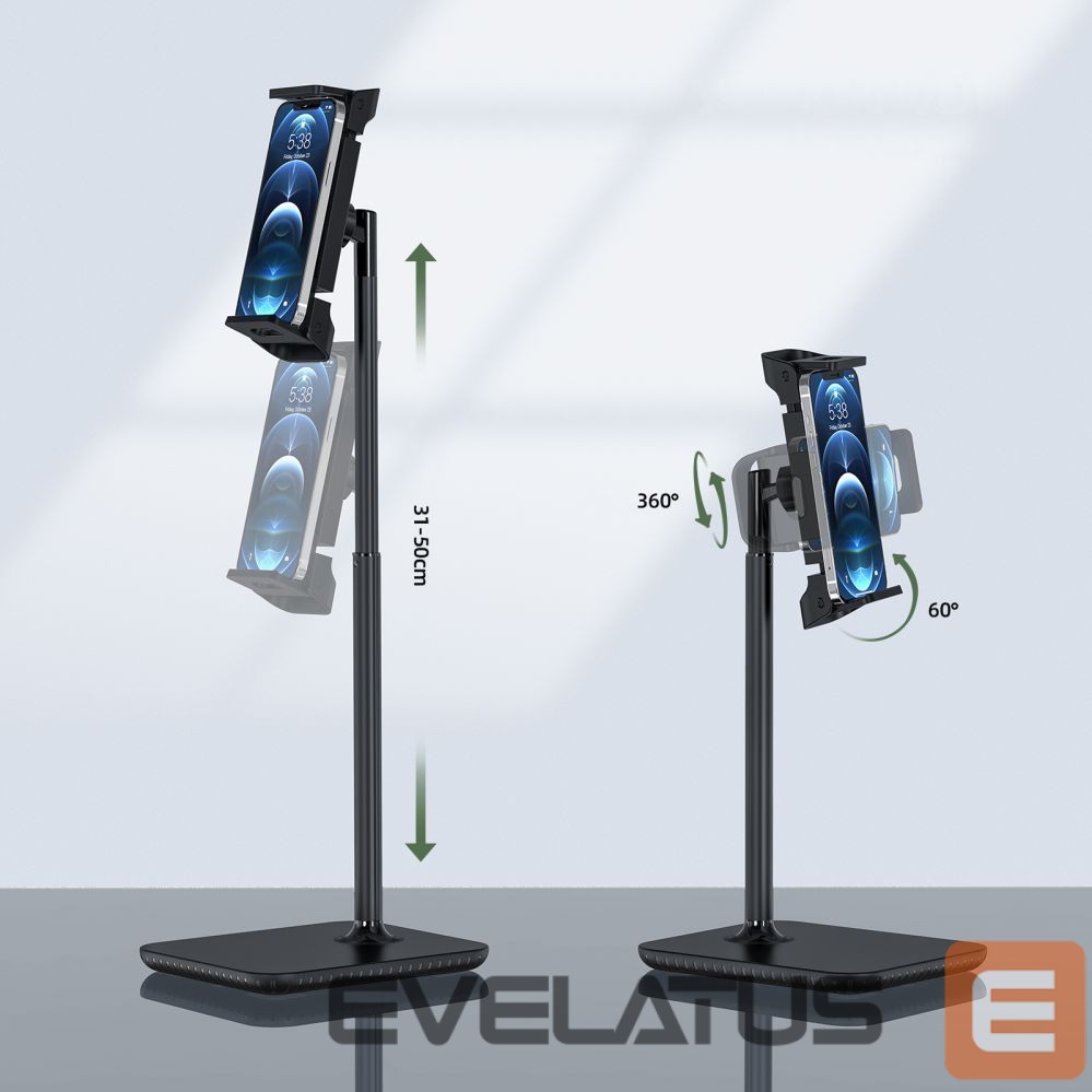 Авто держатель Acefast Acefast telescopic phone and tablet holder (135-230mm wide) for the desk 360 ° black (E4 black)
