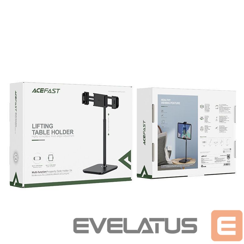 Авто держатель Acefast Acefast telescopic phone and tablet holder (135-230mm wide) for the desk 360 ° black (E4 black)