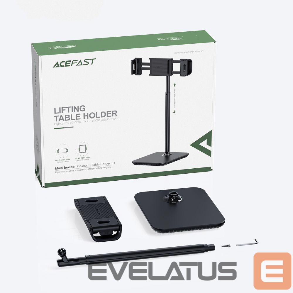 Авто держатель Acefast Acefast telescopic phone and tablet holder (135-230mm wide) for the desk 360 ° black (E4 black)