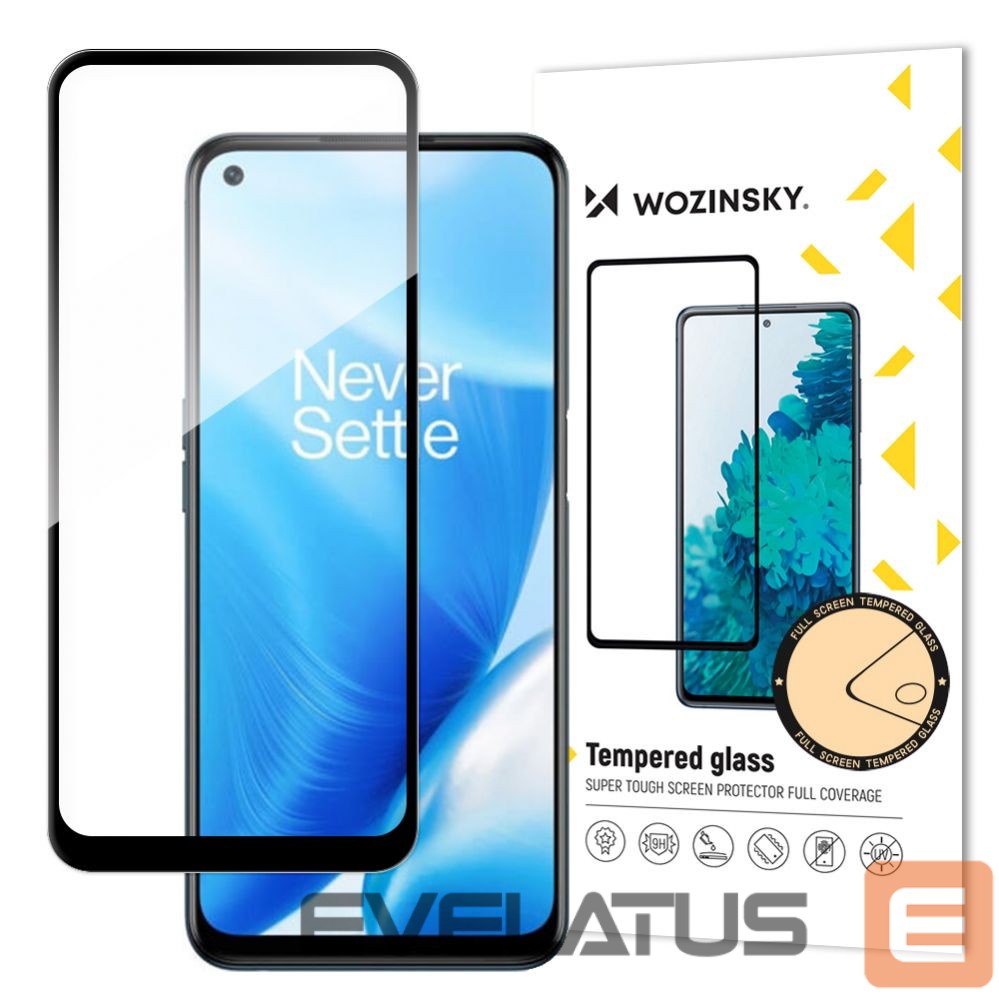 Защитное стекло Wozinsky Wozinsky Super Tough Full Glue Tempered Glass Full Screen With Frame Case Friendly OnePlus Nord N200 5G Black