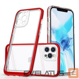Чехол на заднюю панель Hurtel  Transparent || Red 