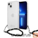 Чехол на заднюю панель Guess  Guess GUHCP13MKPSBK iPhone 13 6.1" Transparent hardcase Black Pearl
