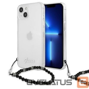 Чехол на заднюю панель Guess  Guess GUHCP13MKPSBK iPhone 13 6.1" Transparent hardcase Black Pearl