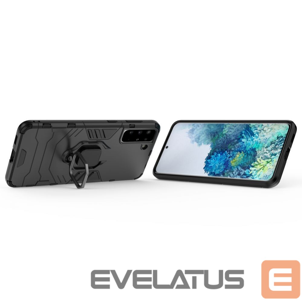 Чехол на заднюю панель Hurtel Ring Armor tough hybrid case cover + magnetic holder for Samsung Galaxy S22 + (S22 Plus) black