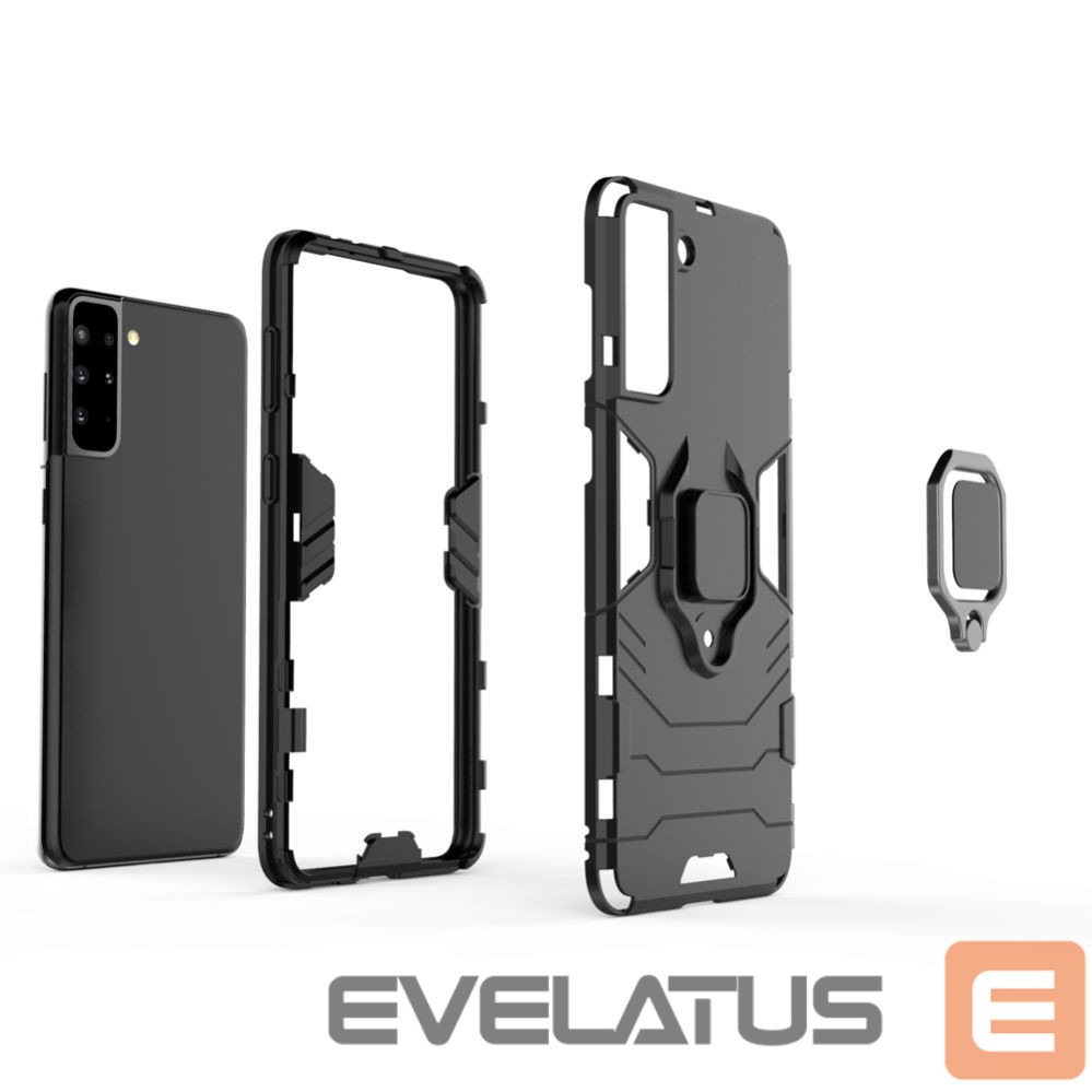 Чехол на заднюю панель Hurtel Ring Armor tough hybrid case cover + magnetic holder for Samsung Galaxy S22 + (S22 Plus) black
