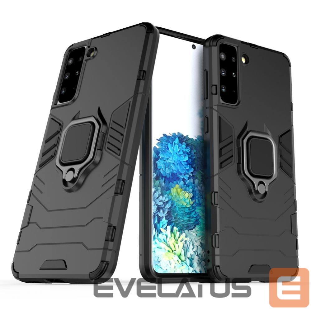 Чехол на заднюю панель Hurtel Ring Armor tough hybrid case cover + magnetic holder for Samsung Galaxy S22 + (S22 Plus) black