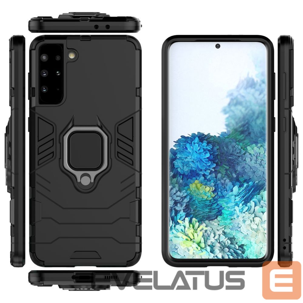 Чехол на заднюю панель Hurtel Ring Armor tough hybrid case cover + magnetic holder for Samsung Galaxy S22 + (S22 Plus) black