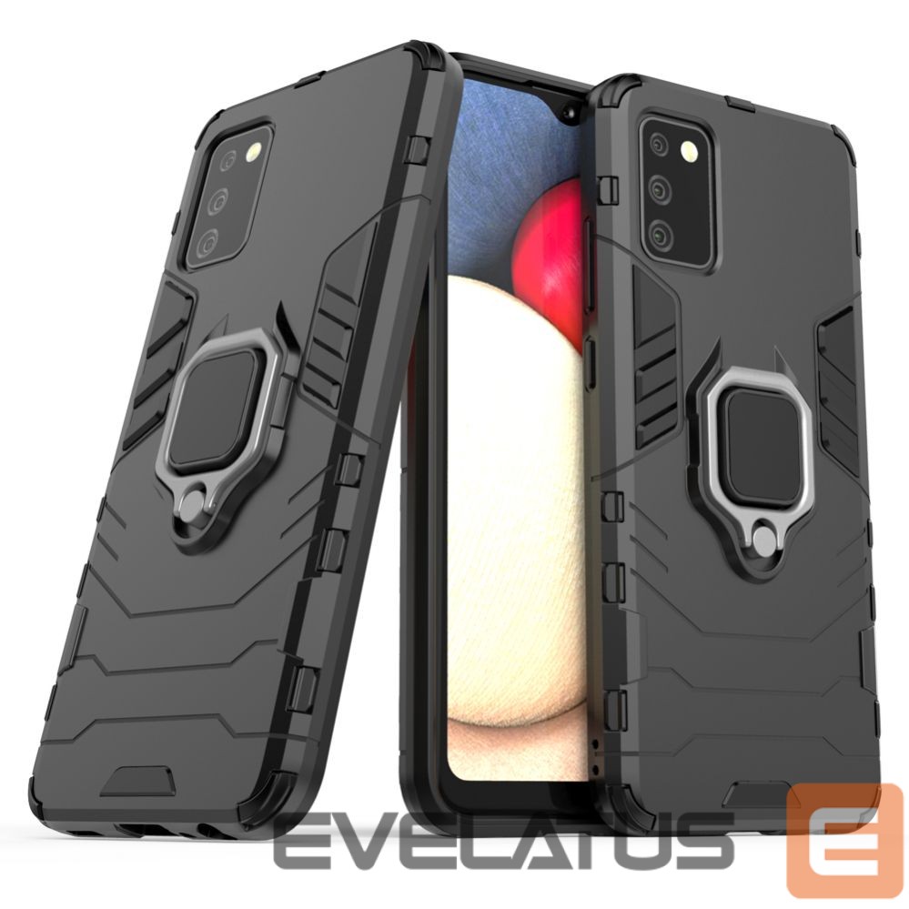 Чехол на заднюю панель Hurtel Ring Armor tough hybrid case cover + magnetic holder for Samsung Galaxy A03s (166.5) black