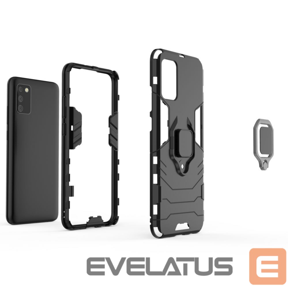 Чехол на заднюю панель Hurtel Ring Armor tough hybrid case cover + magnetic holder for Samsung Galaxy A03s (166.5) black