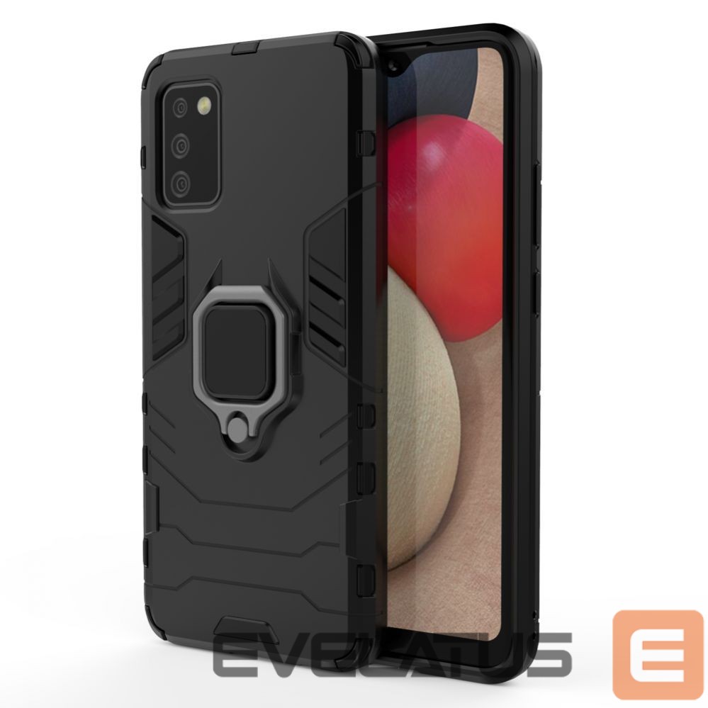 Чехол на заднюю панель Hurtel Ring Armor tough hybrid case cover + magnetic holder for Samsung Galaxy A03s (166.5) black