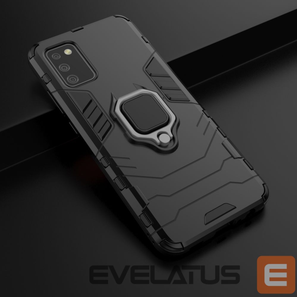 Чехол на заднюю панель Hurtel Ring Armor tough hybrid case cover + magnetic holder for Samsung Galaxy A03s (166.5) black