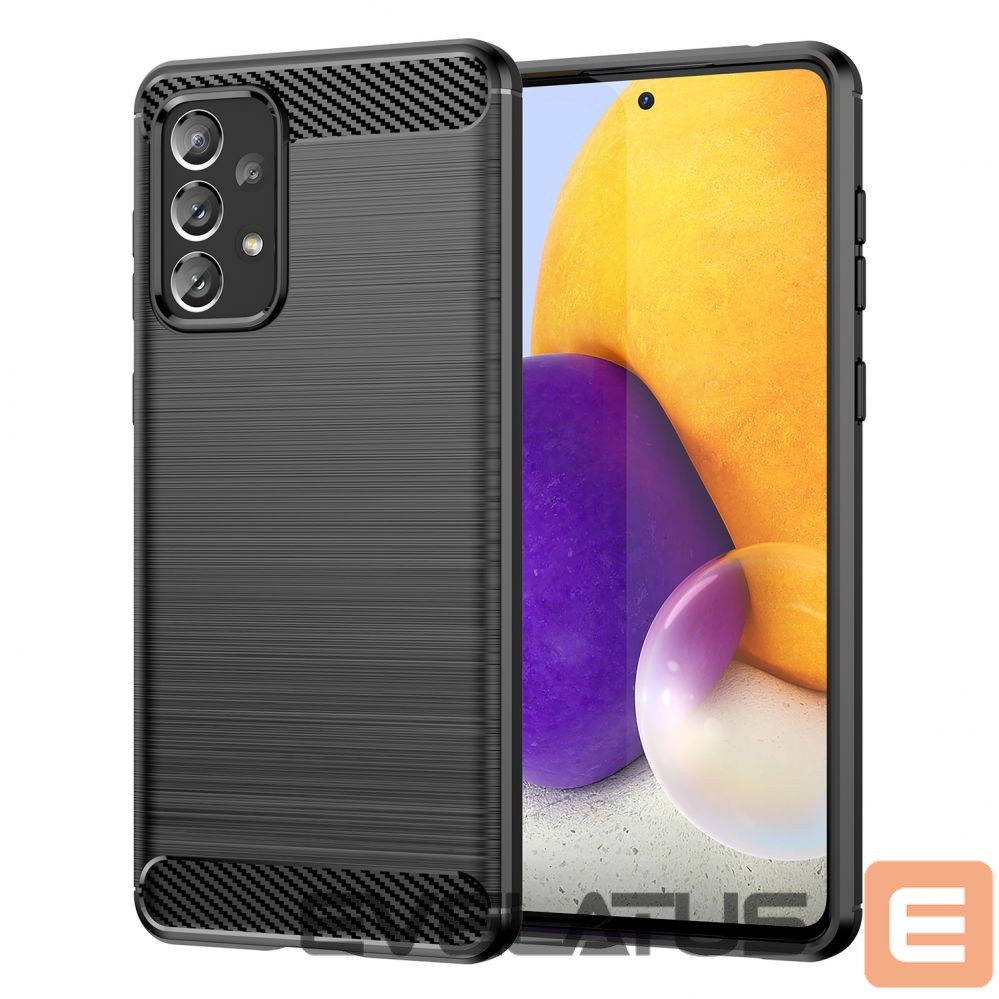 Чехол на заднюю панель Hurtel Carbon Case Flexible TPU cover for Samsung Galaxy A73 black