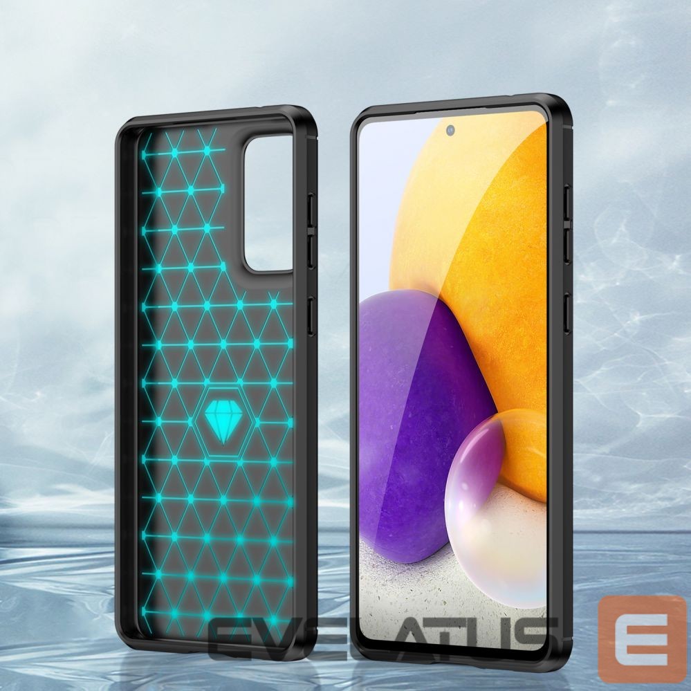 Чехол на заднюю панель Hurtel Carbon Case Flexible TPU cover for Samsung Galaxy A73 black