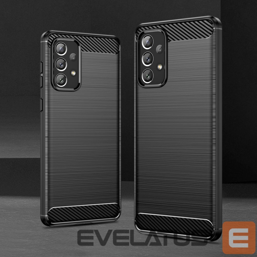 Чехол на заднюю панель Hurtel Carbon Case Flexible TPU cover for Samsung Galaxy A73 black