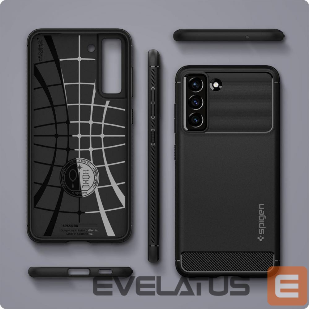 Чехол на заднюю панель Spigen Spigen Rugged Armor Case for Samsung Galaxy S21 FE - Matte Black