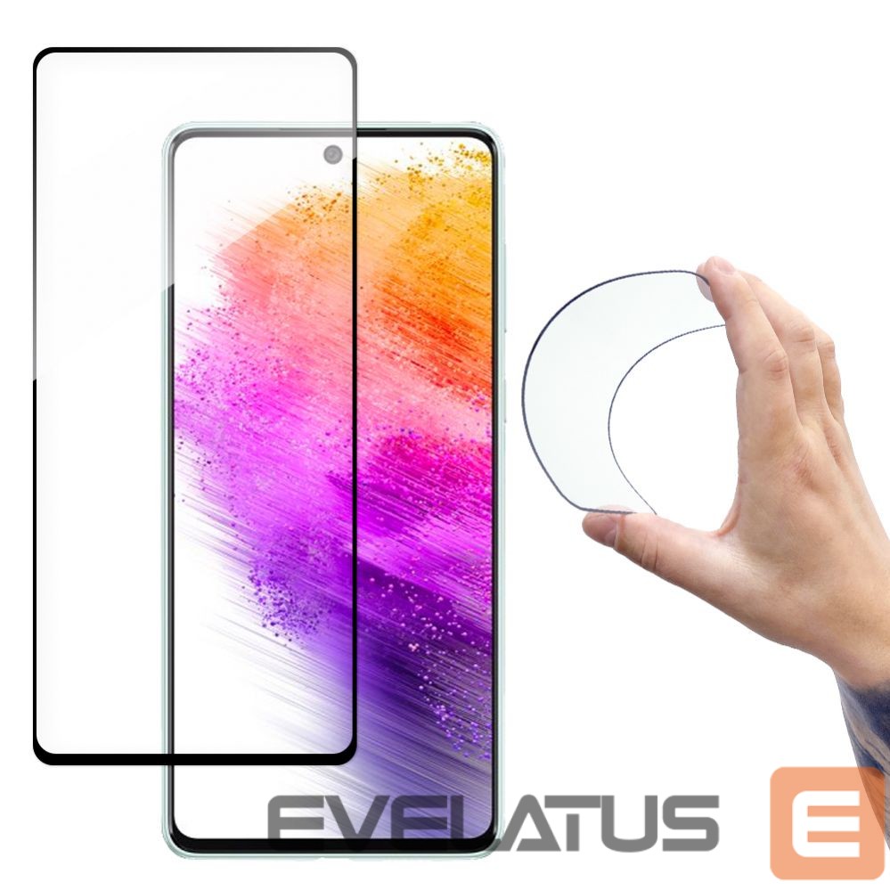 Защитное стекло Wozinsky Wozinsky Full Cover Flexi Nano glass film tempered glass with a frame for Samsung Galaxy A73 transparent