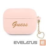 Чехол на заднюю панель Guess  Guess GUAPLSCHSP AirPods Pro cover pink/pink Silicone Charm Heart Collection