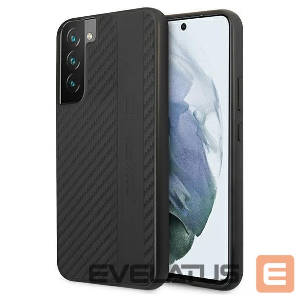 Чехол на заднюю панель Mercedes-Benz AMG Carbon Stripe&Embossed Case for Samsung Galaxy S22+ - Black