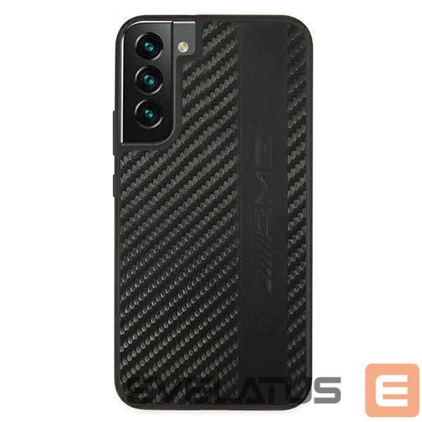 Чехол на заднюю панель Mercedes-Benz AMG Carbon Stripe&Embossed Case for Samsung Galaxy S22+ - Black